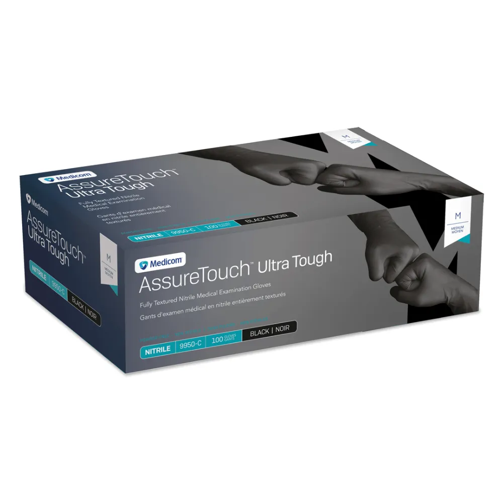 Medicom AssureTouch® Ultra Tough 5.0 mil Nitrile Gloves (100 pack) - Large