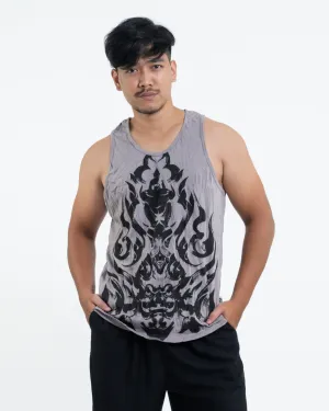 Mens Buddha Chakra Tank Top in Gray