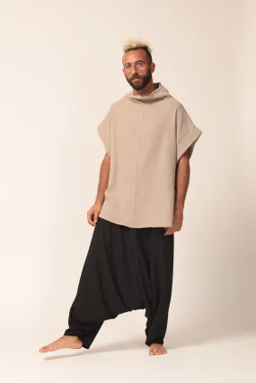 Men's Oversize Beige Cotton Top