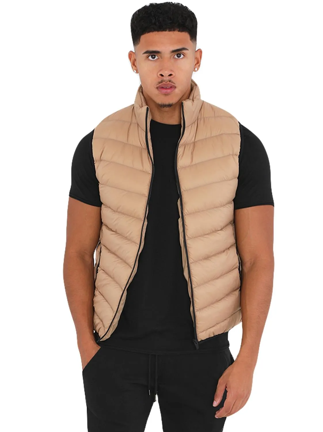 Mens Sleeveless Puffed Gilet Jacket