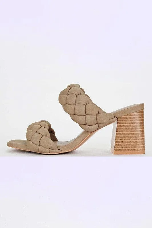 MICHELLE MULES BRAID STRAP SANDALS