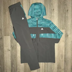 Montirex Trail Set - Jacket & Bottoms - Grey / Teal (Junior)