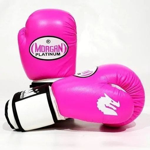 MORGAN PLATINUM LEATHER SPARRING GLOVES (10 -12 -14 -16oz)