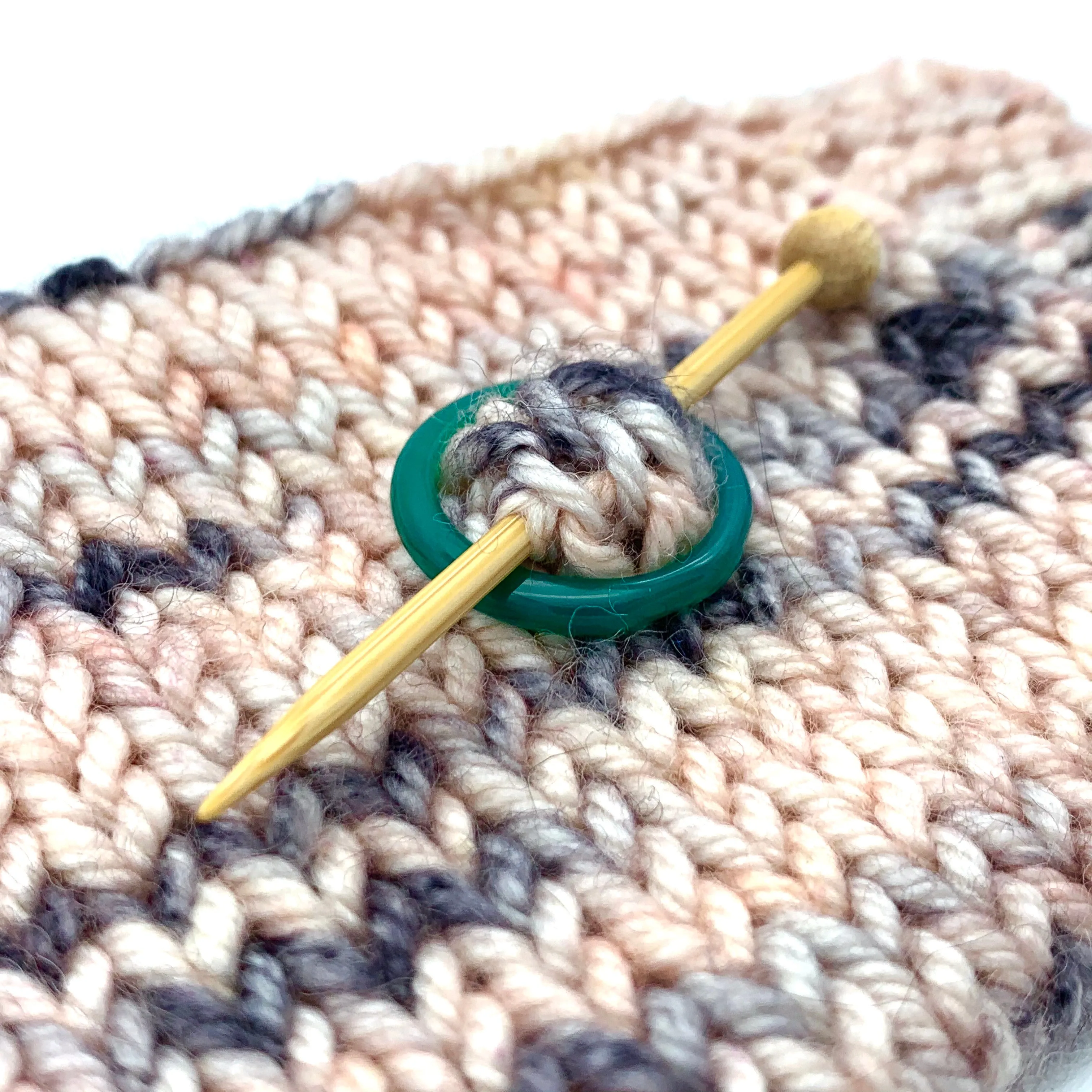 Natural Stone Shawl Pin ~ Green Stone Ring