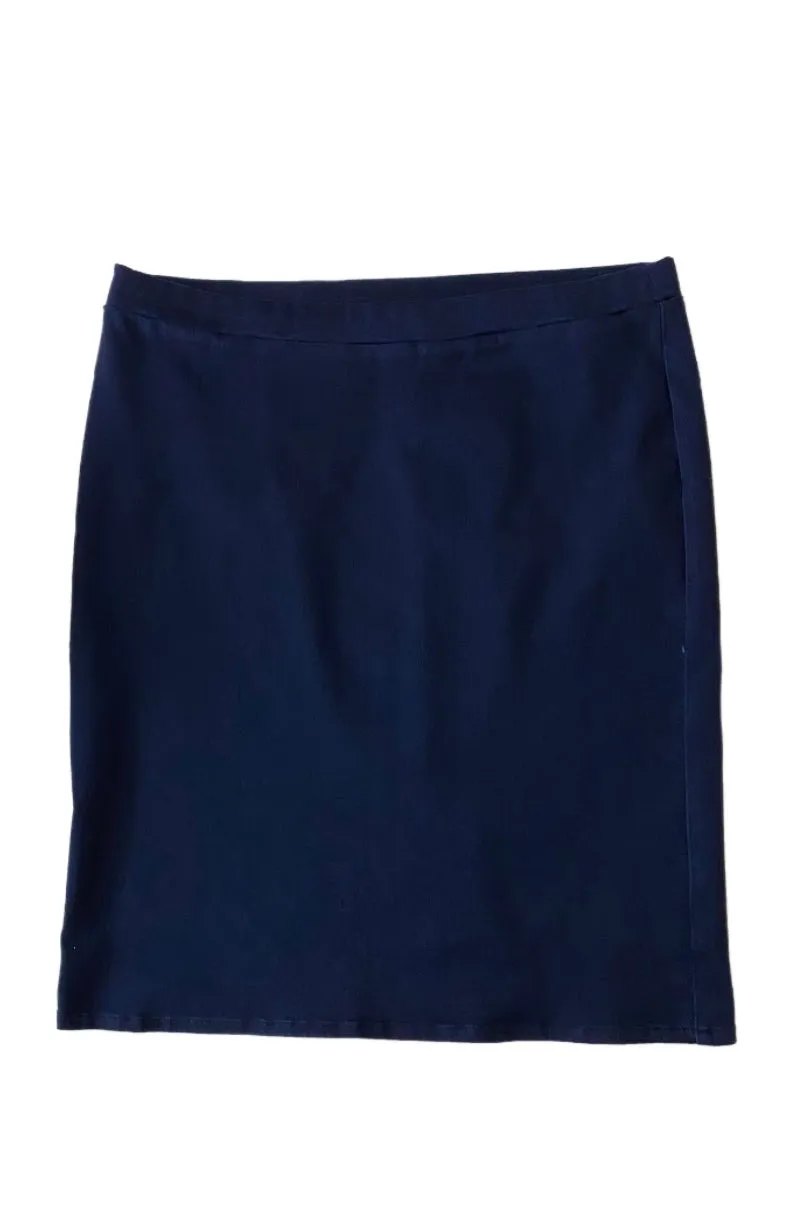 Navy Twill Pencil Skirt Style 185-55F