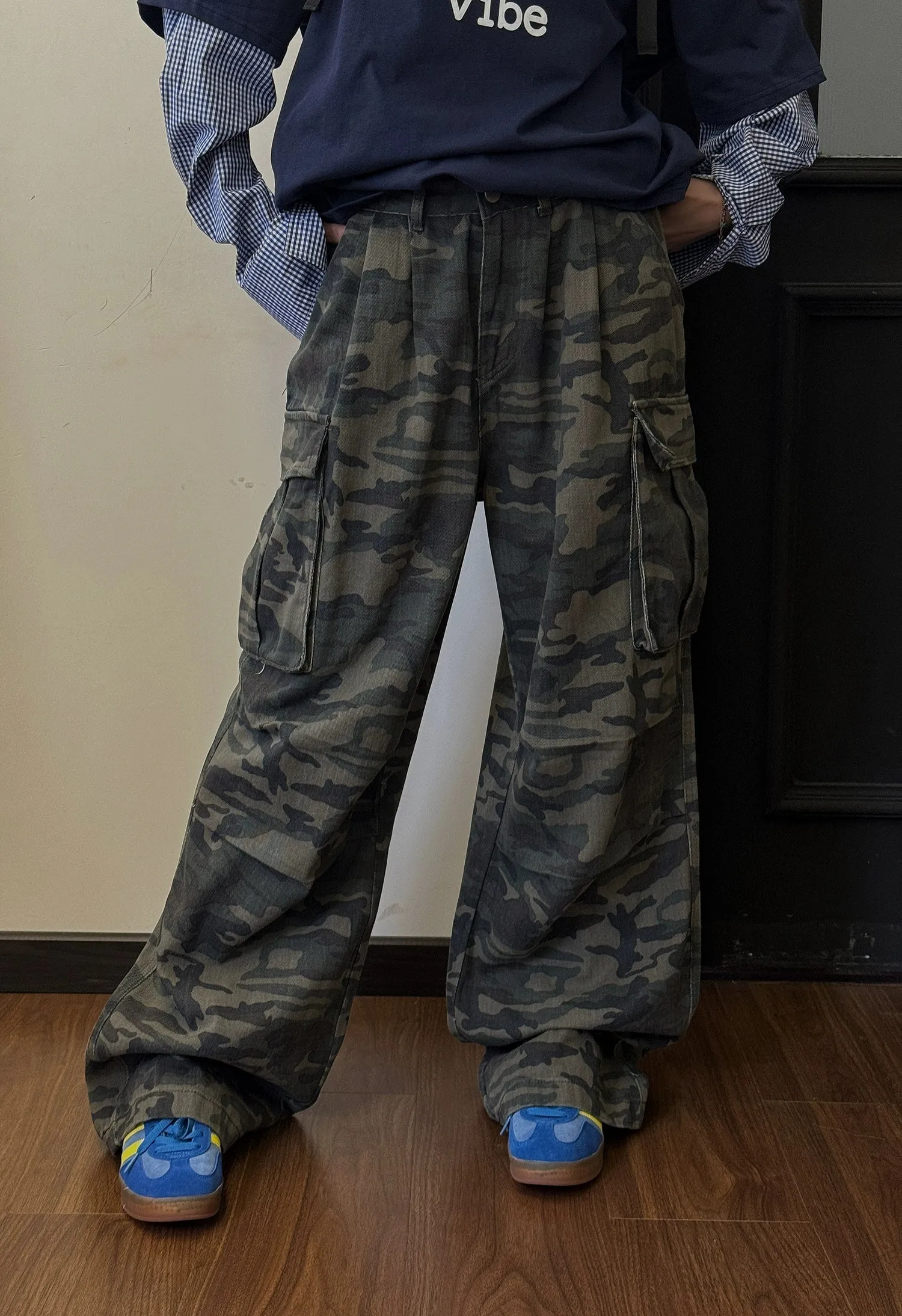 Nine Wide Camo Cargo Pants