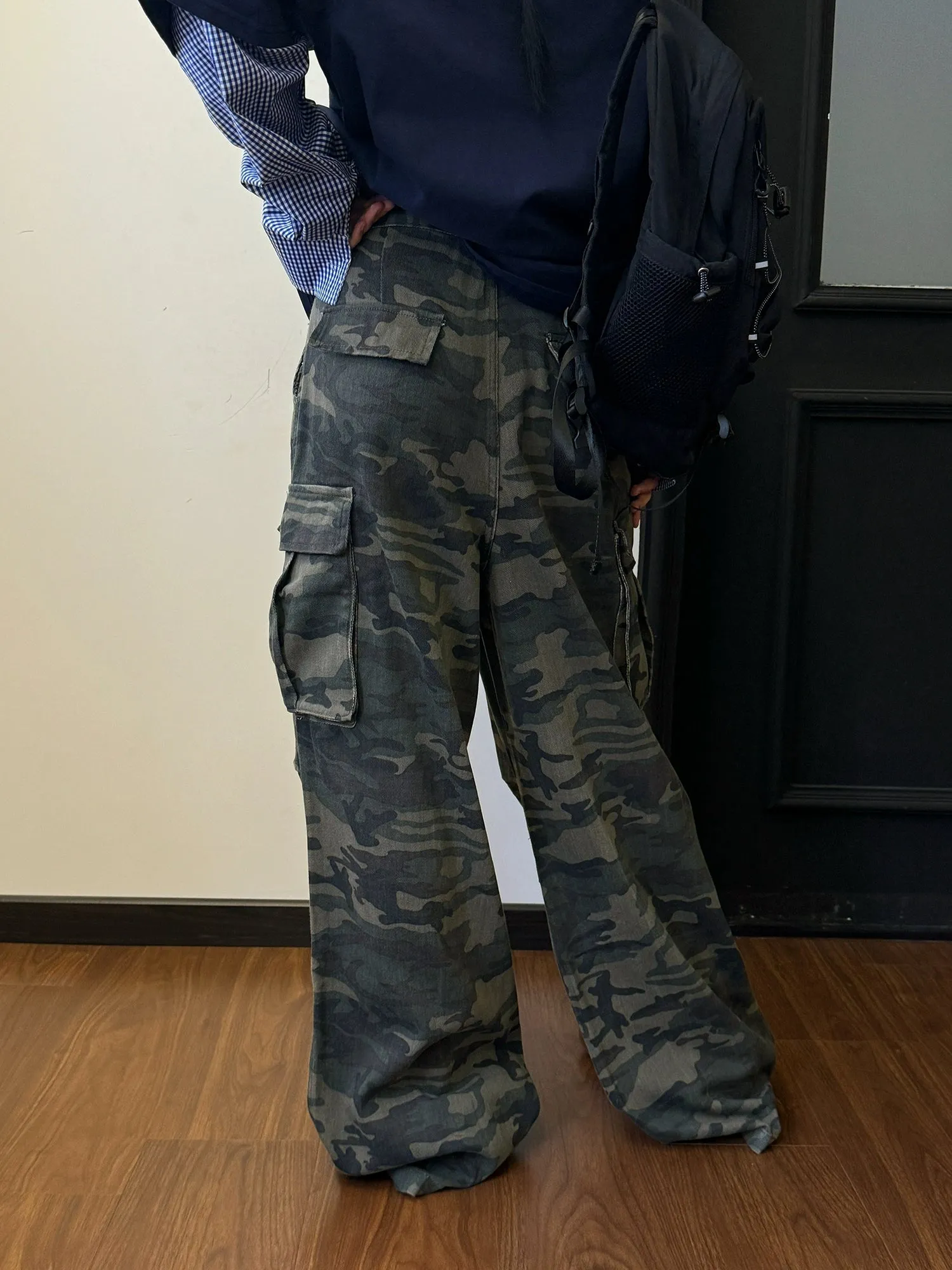 Nine Wide Camo Cargo Pants