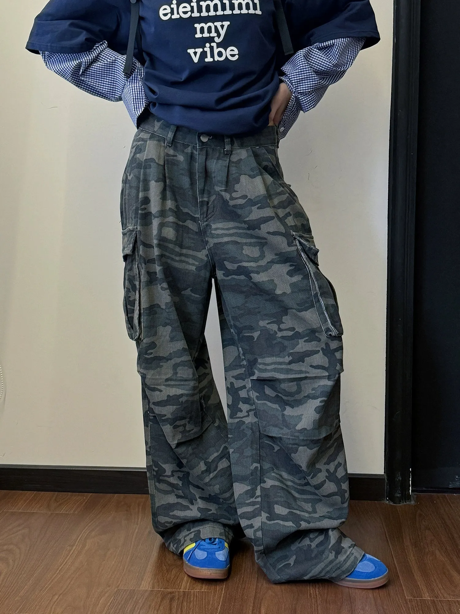 Nine Wide Camo Cargo Pants