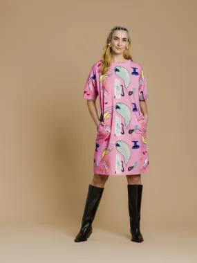 Oriel Dress Holy Bananas Pink