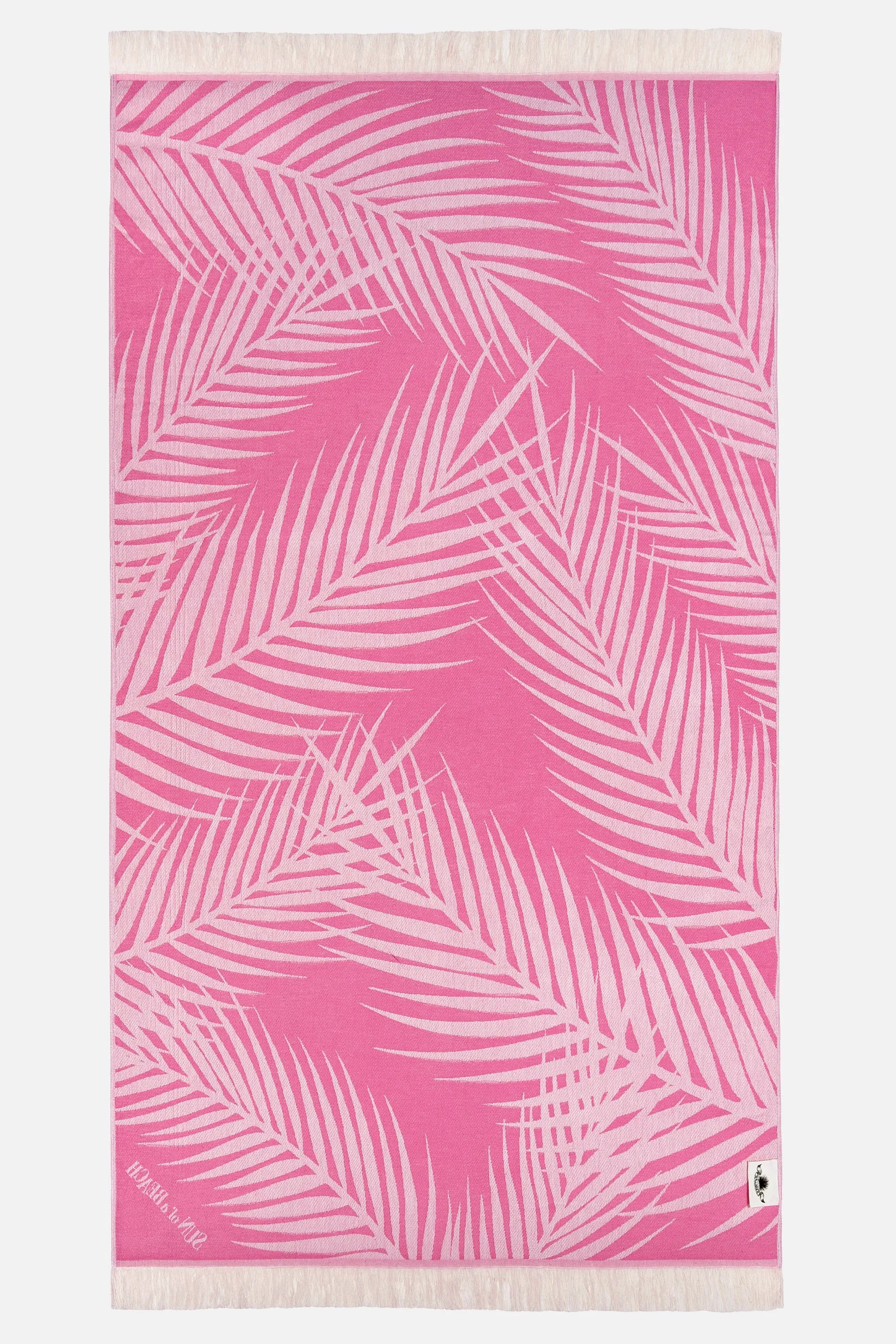 Palm Springs Bubblegum | Feather Beach Towel