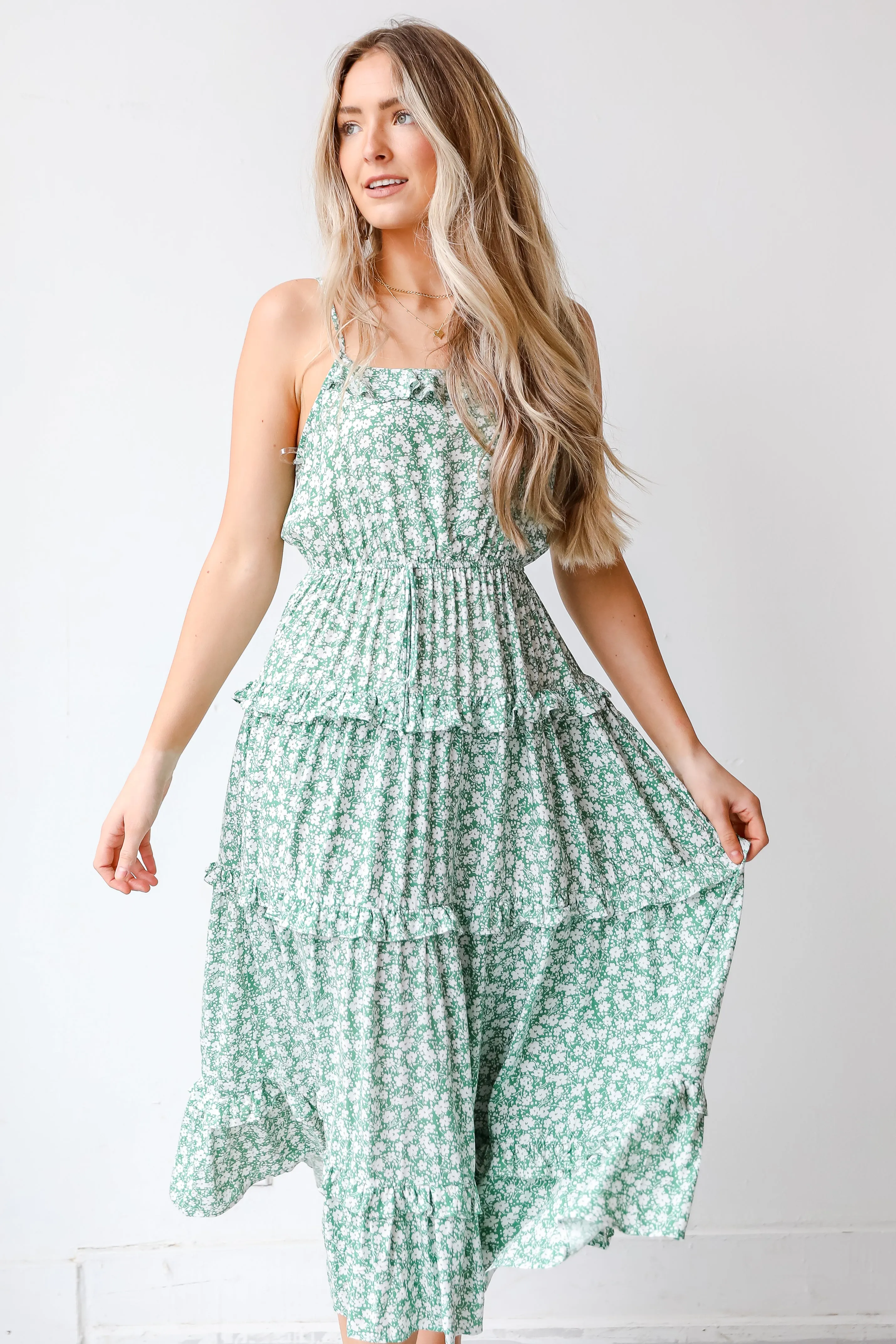 Perfect Pick Tiered Floral Maxi Dress