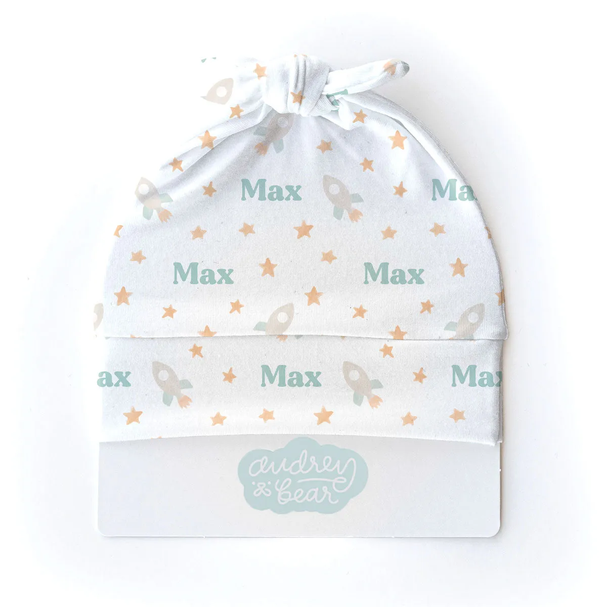 Personalized  Swaddle & Hat Set | Bright Rockets