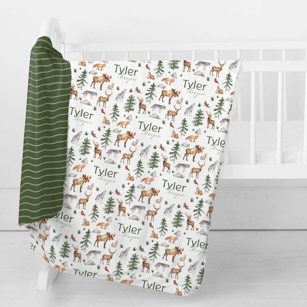 Personalized  Swaddle & Hat Set | Into the Wild