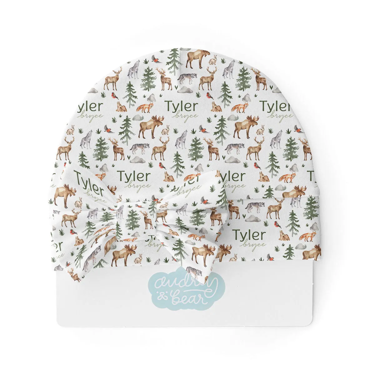 Personalized  Swaddle & Hat Set | Into the Wild