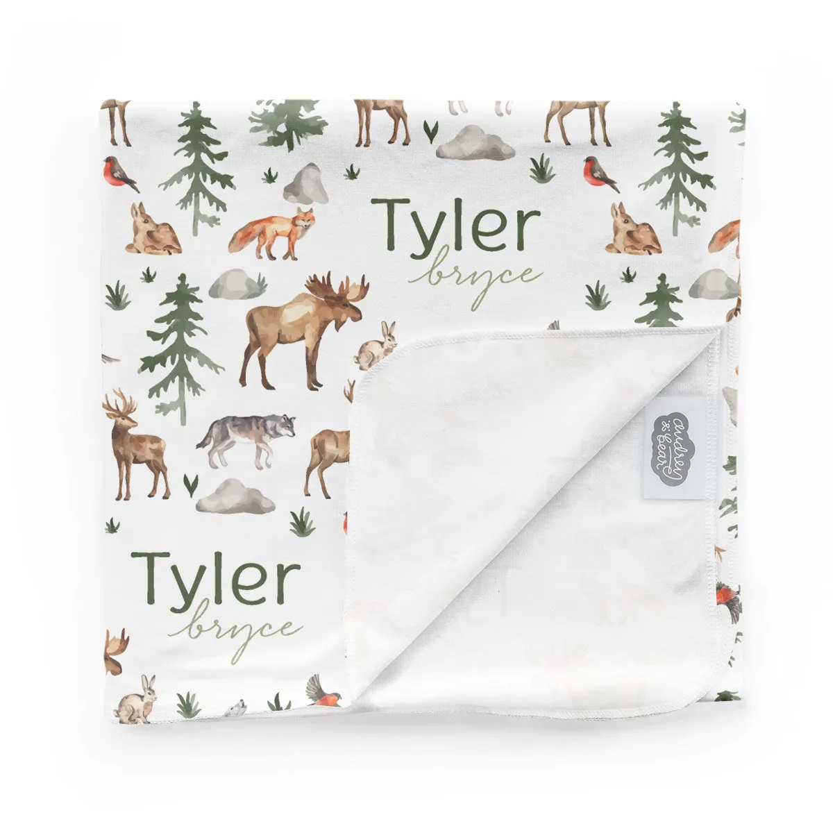 Personalized  Swaddle & Hat Set | Into the Wild