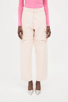 Pink Convertible Cargo Trouser