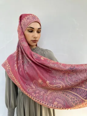 Pink Print Pashmina