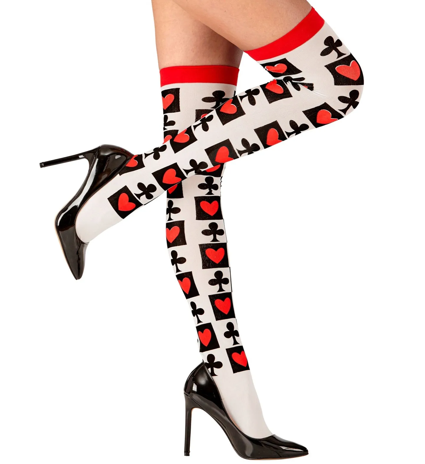 Poker Card Thigh High Stocking