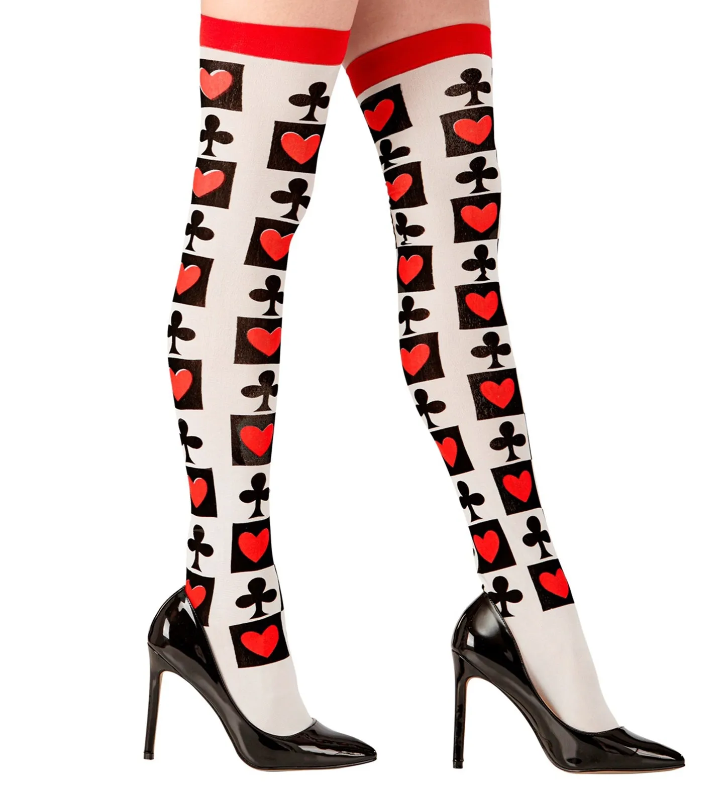 Poker Card Thigh High Stocking