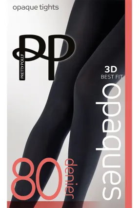 Pretty Polly 3D Matt Opaque Tights 80 Denier