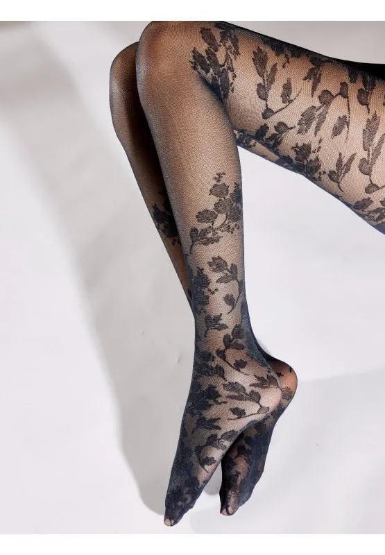 Pretty Polly Autumn Leaves Floral Patterned Fashion Tights