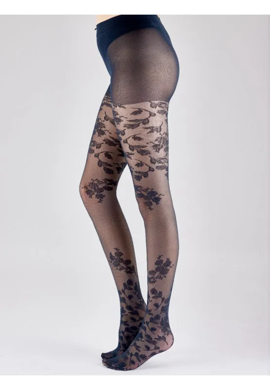 Pretty Polly Autumn Leaves Floral Patterned Fashion Tights