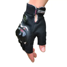 PRO-BIKER PRO01C Outdoor Cycling Glove Motorcycle Anti-Drop Safety Protection Half-Finger Glove, Specification: XL(Black)