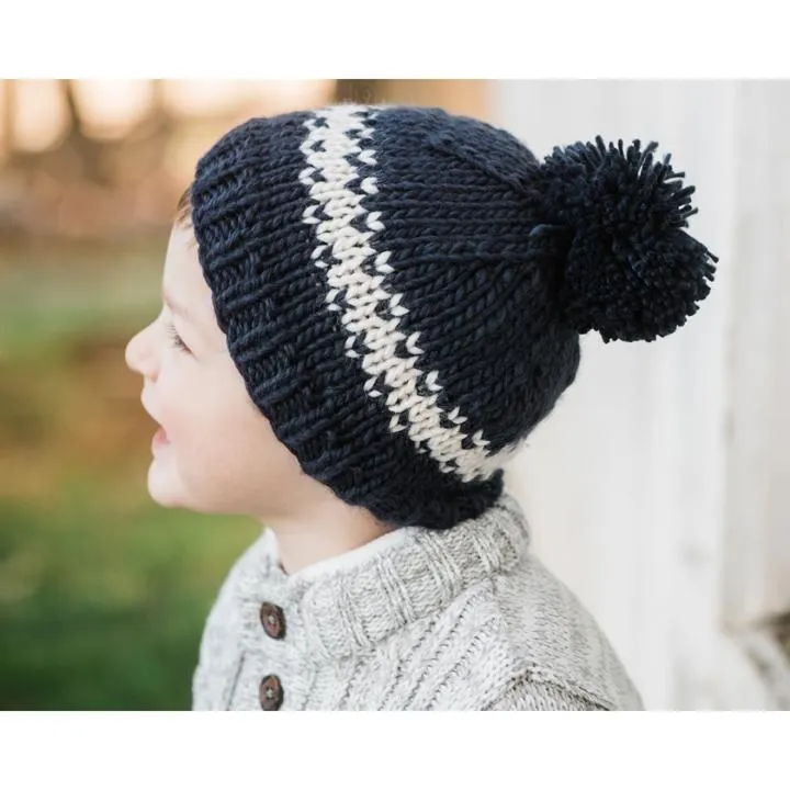 Rebel Indigo Knit Beanie Hat  for Babies thru Adults