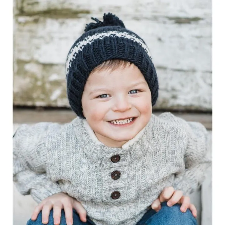 Rebel Indigo Knit Beanie Hat  for Babies thru Adults