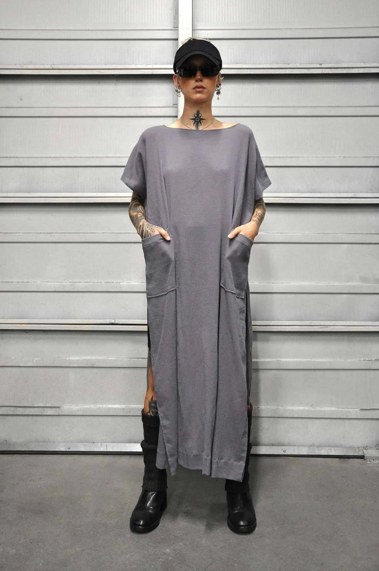 Rise Gauze Kaftan - Pebble Grey