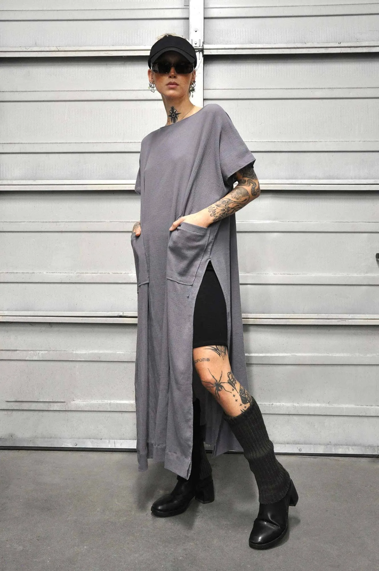 Rise Gauze Kaftan - Pebble Grey