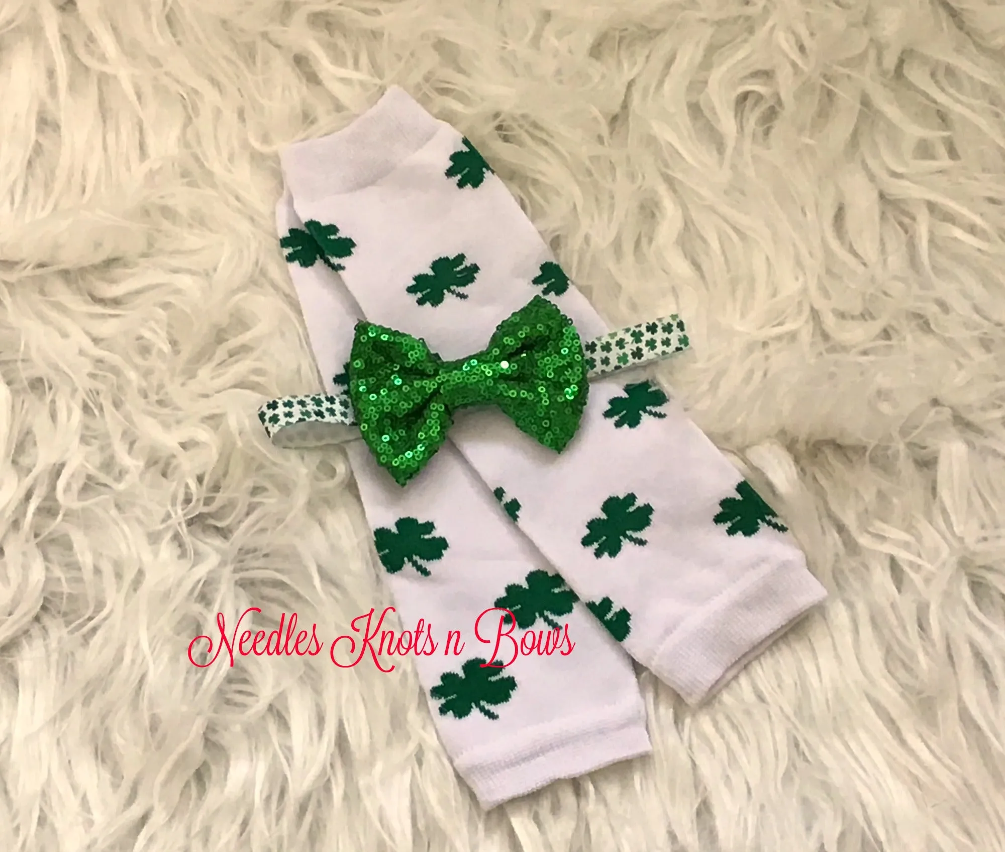 Saint Patricks Day Shamrock Leg Warmers