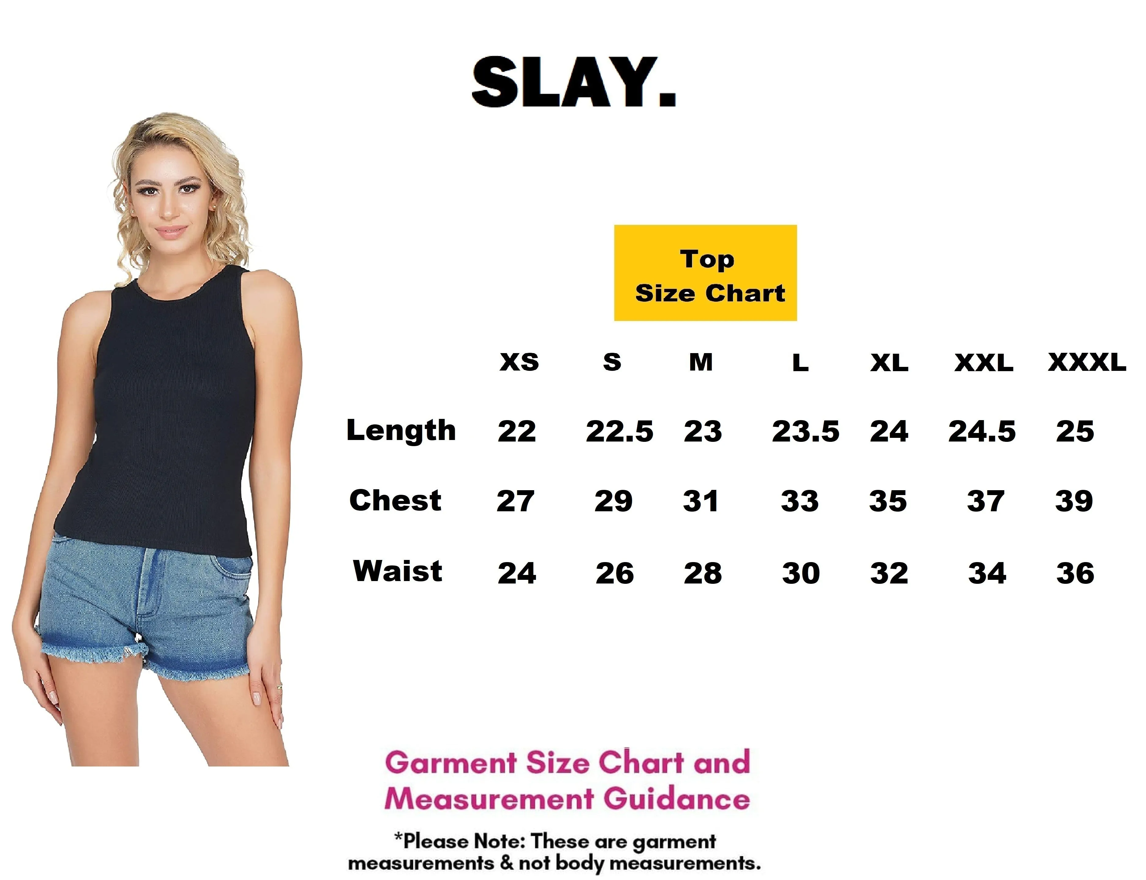 SLAY. Women's Black Sleeveless Rib Tank Top