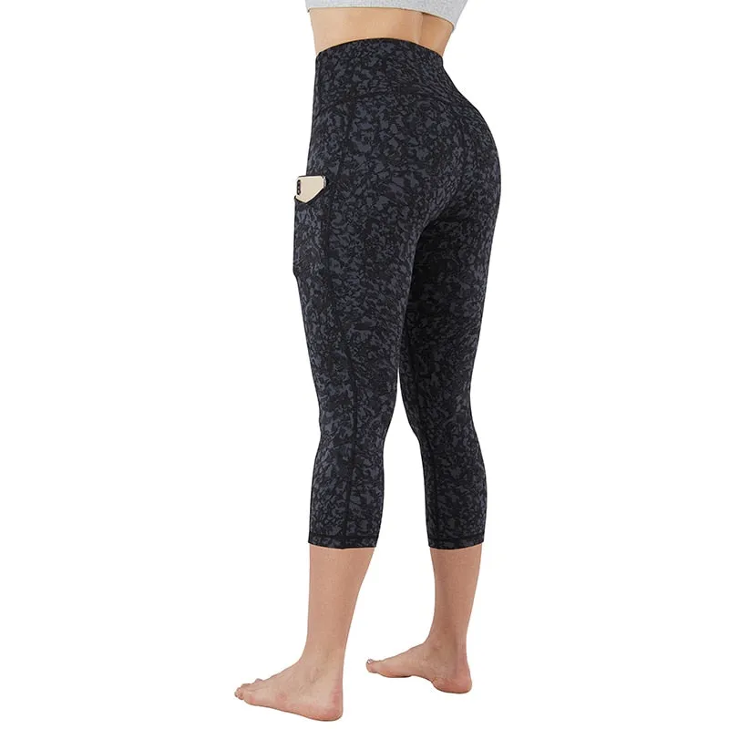 Sports Yoga Pants Women High Waisted Tummy Control Workout Running Leggings Gym Tights Bike Wear Fitness Sportswear