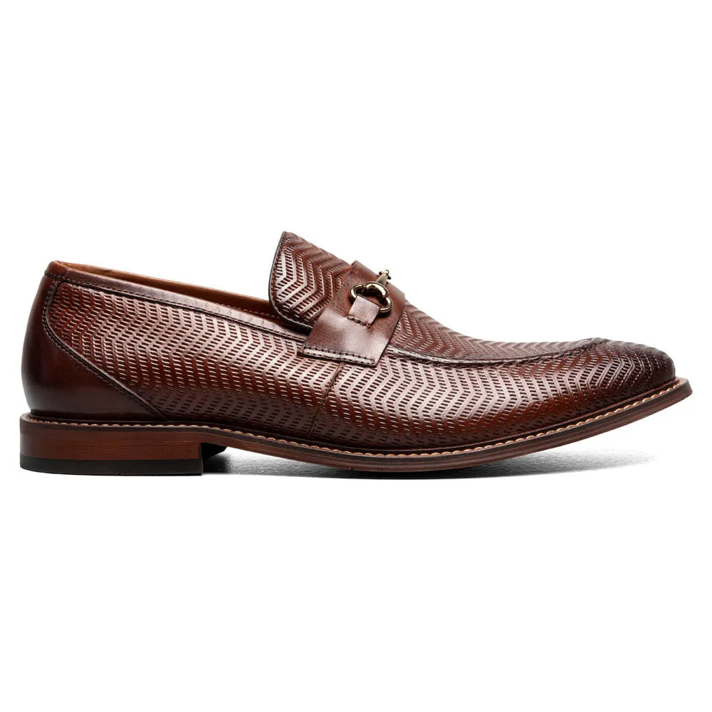 Stacy Adams Madsen Brown Men’s Moc Toe Bit Slip On Shoes