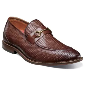 Stacy Adams Madsen Brown Men’s Moc Toe Bit Slip On Shoes