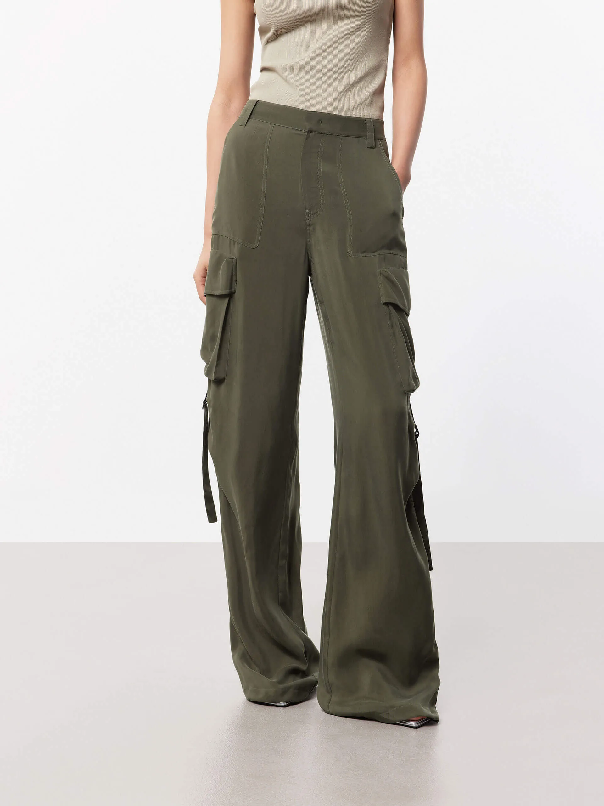 Straight Cargo Style Pants