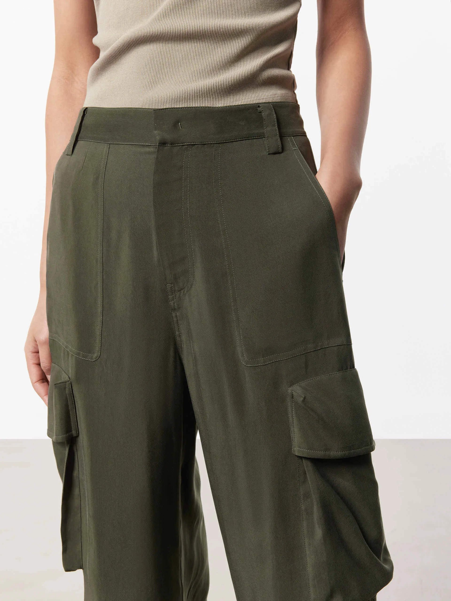 Straight Cargo Style Pants