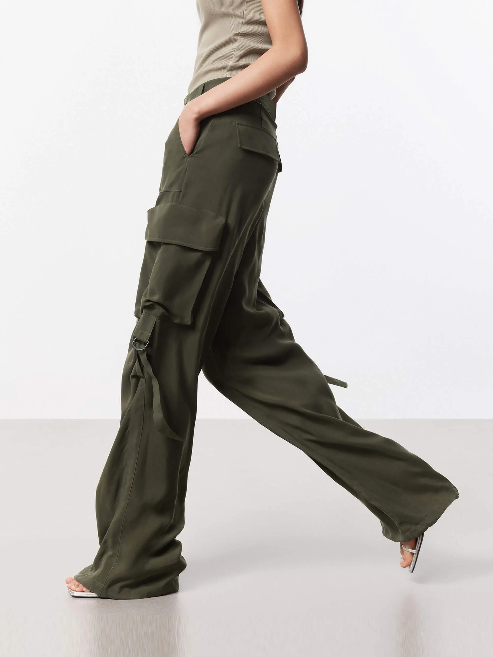 Straight Cargo Style Pants