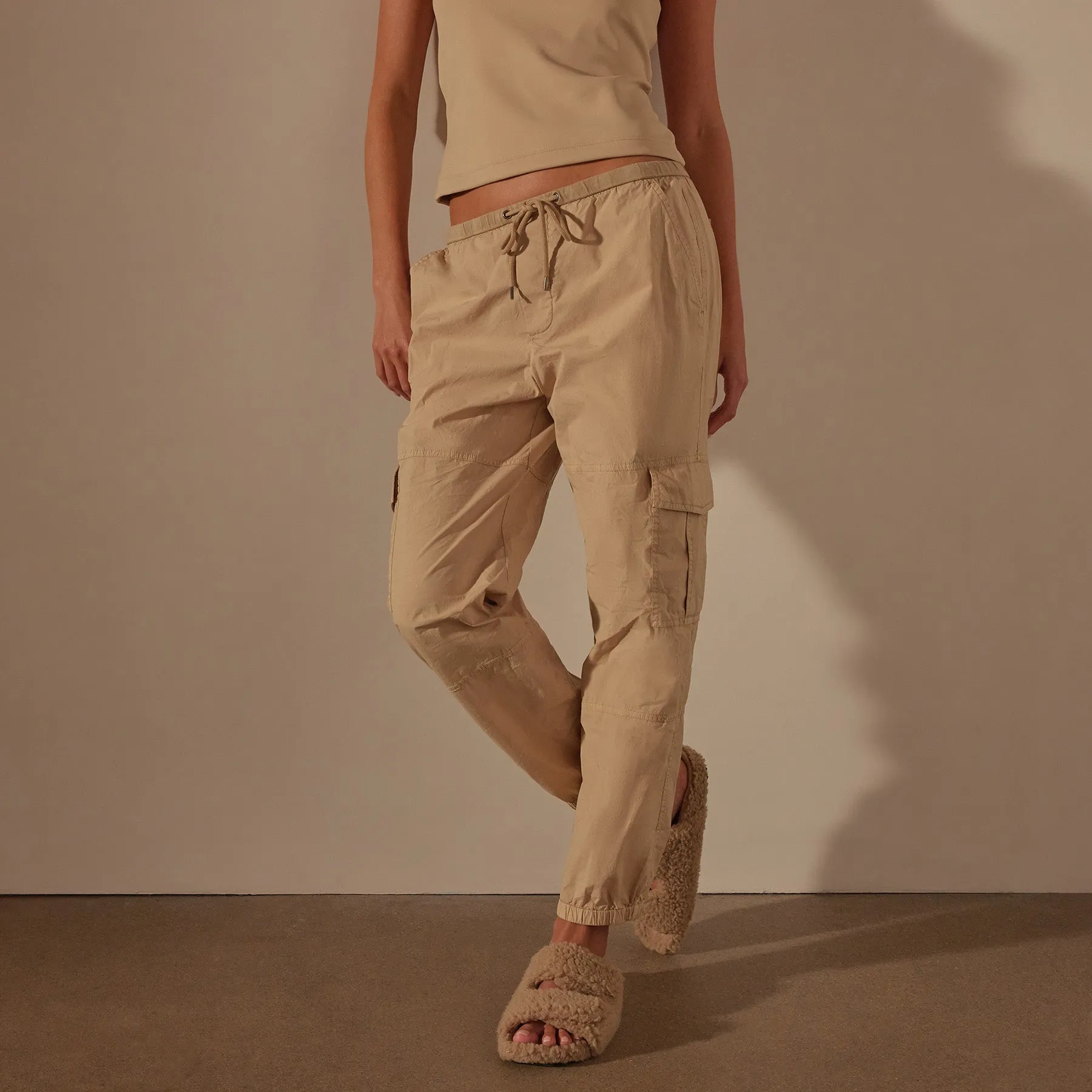 Stretch Poplin Cargo Pant - Sand Dune Pigment