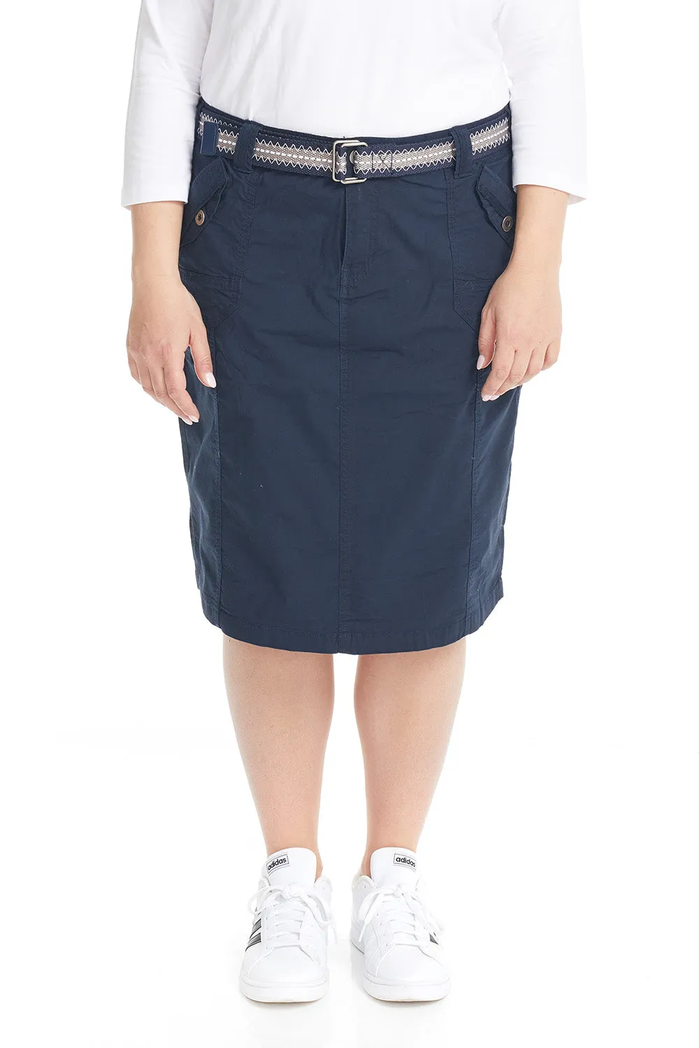 Stretchy Cargo Knee Length Pencil Skirt for Women 'Virginia'