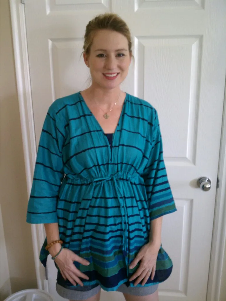 Teal Maternity Tunic - Nursing Shirt