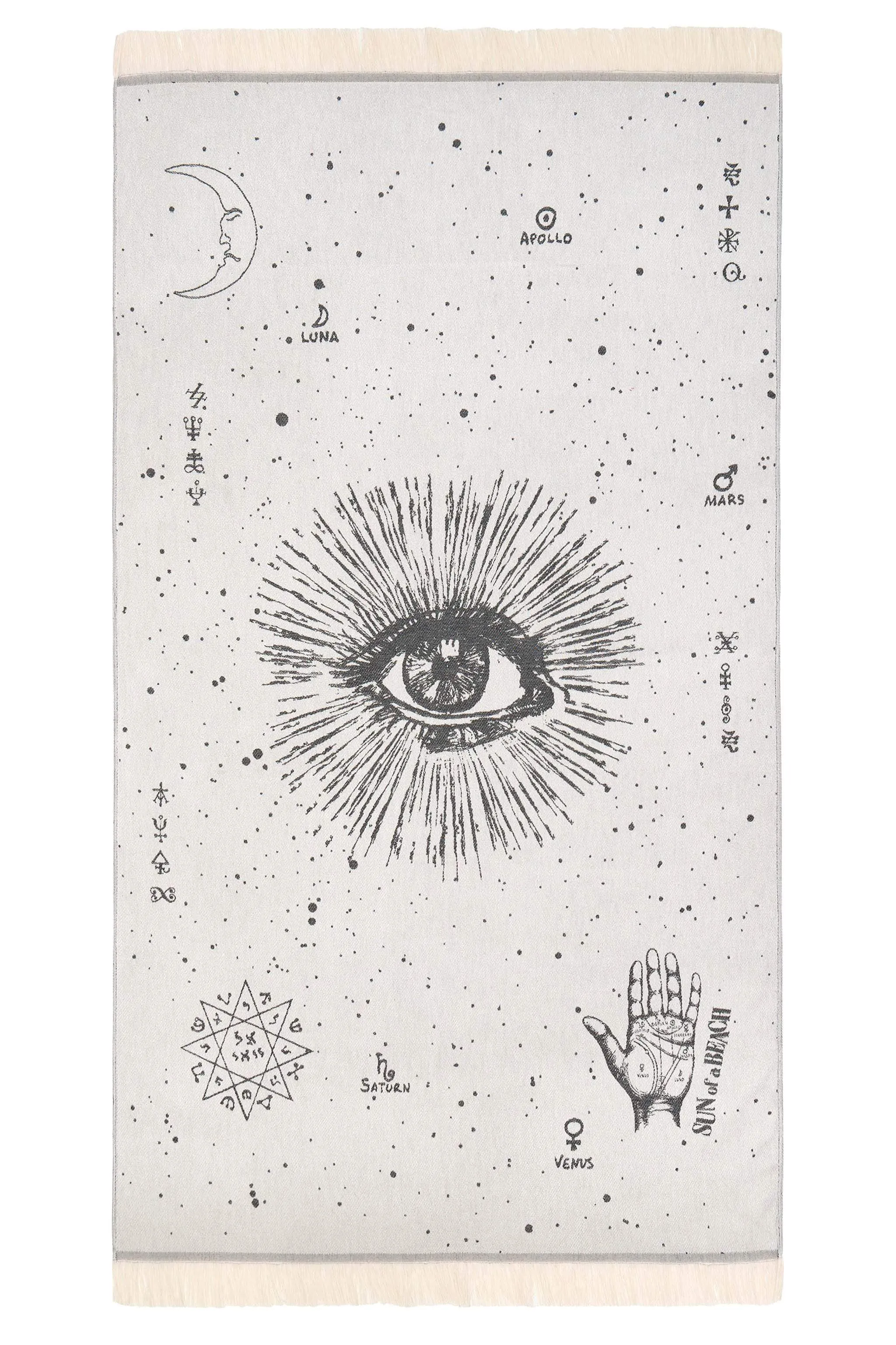 The Cosmos Eye Black | Feather Beach Towel