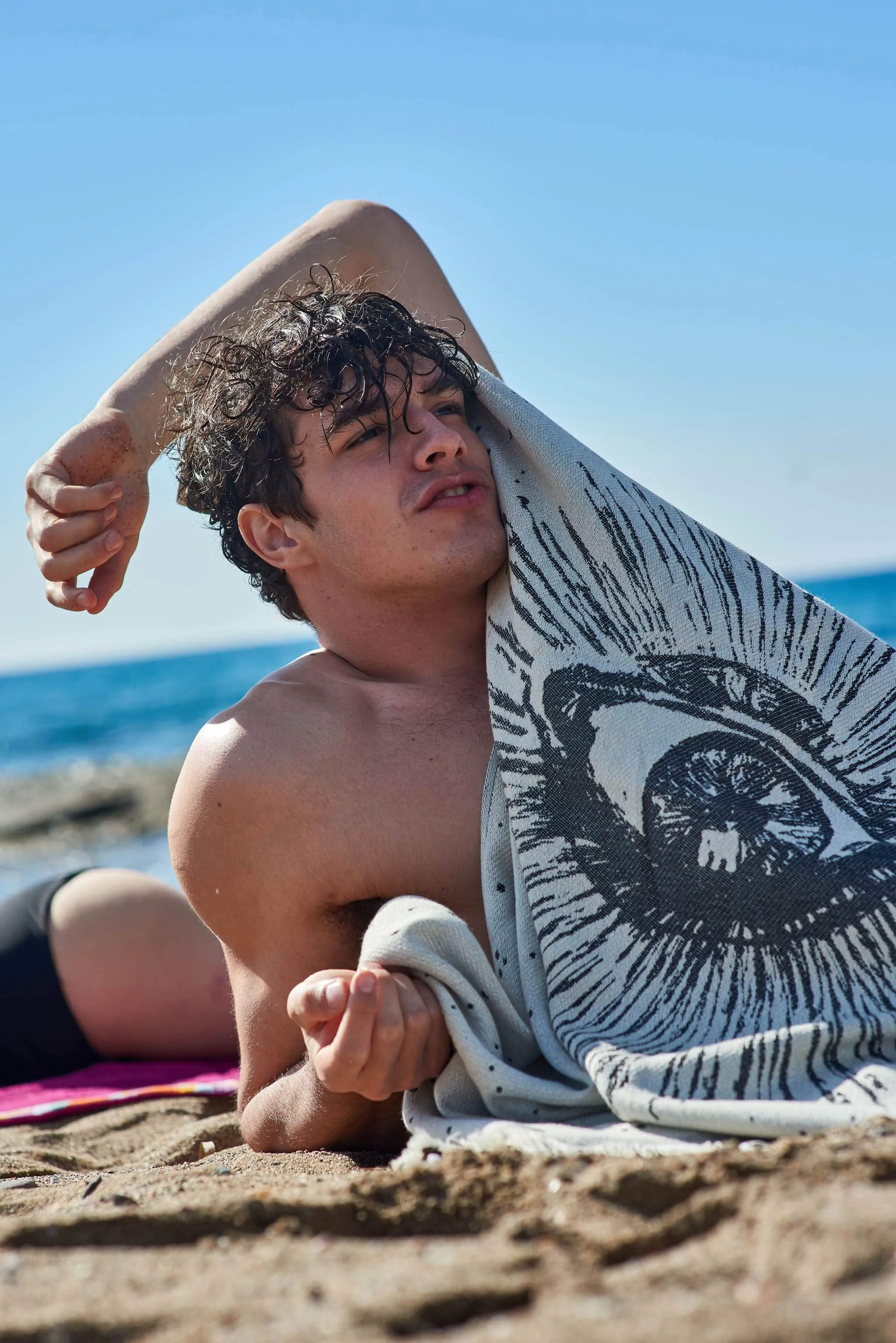 The Cosmos Eye Black | Feather Beach Towel