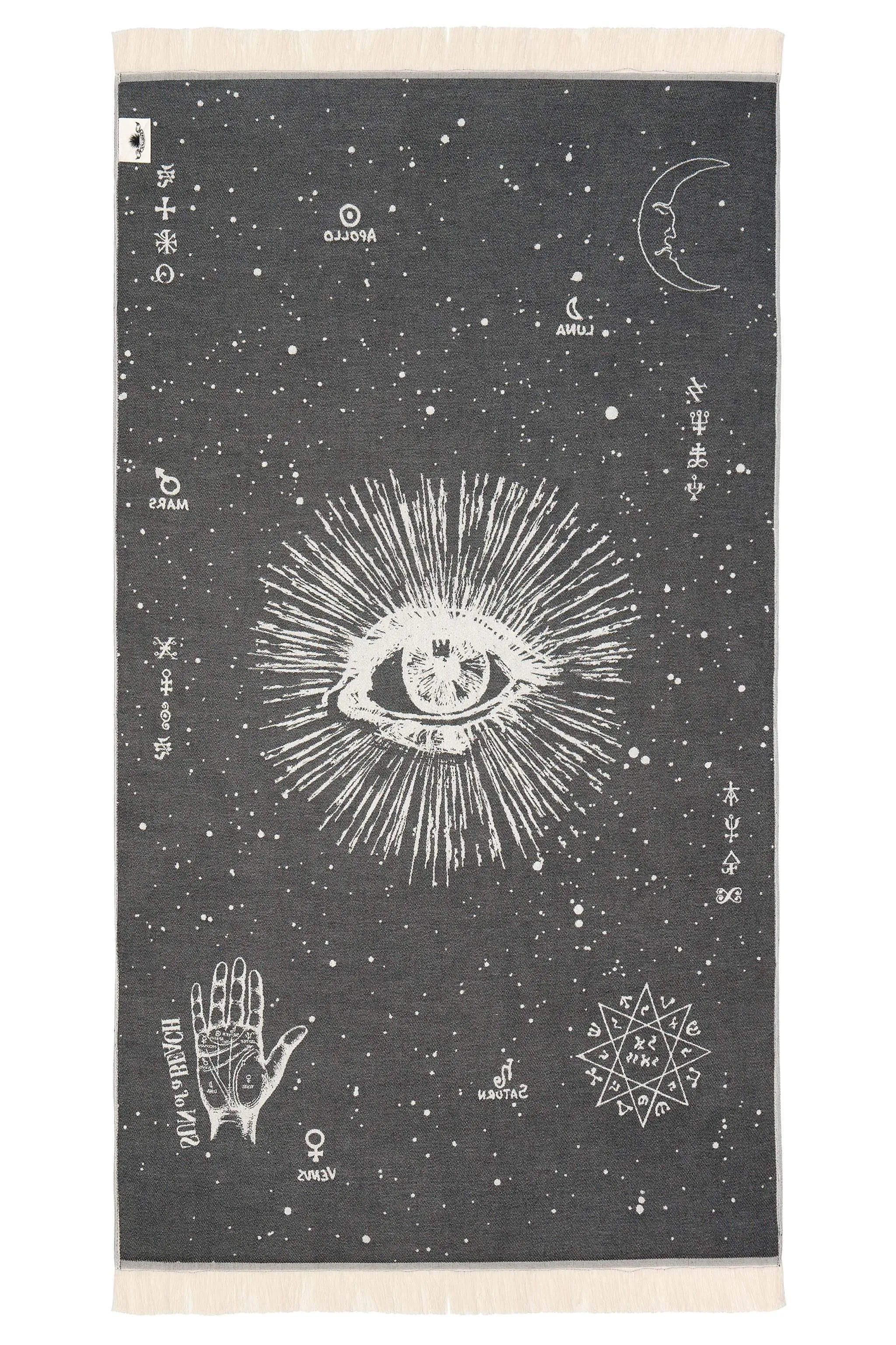 The Cosmos Eye Black | Feather Beach Towel