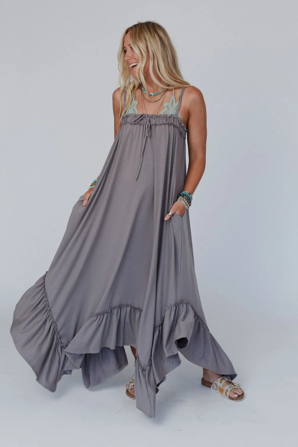 The Nest Heavenly Glow Maxi Dress - Mushroom