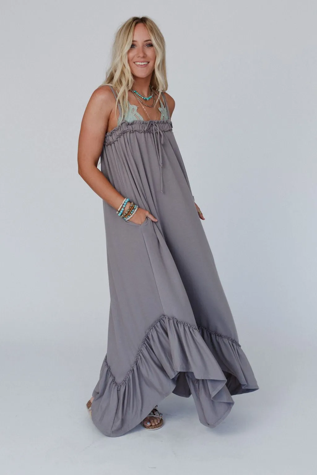 The Nest Heavenly Glow Maxi Dress - Mushroom