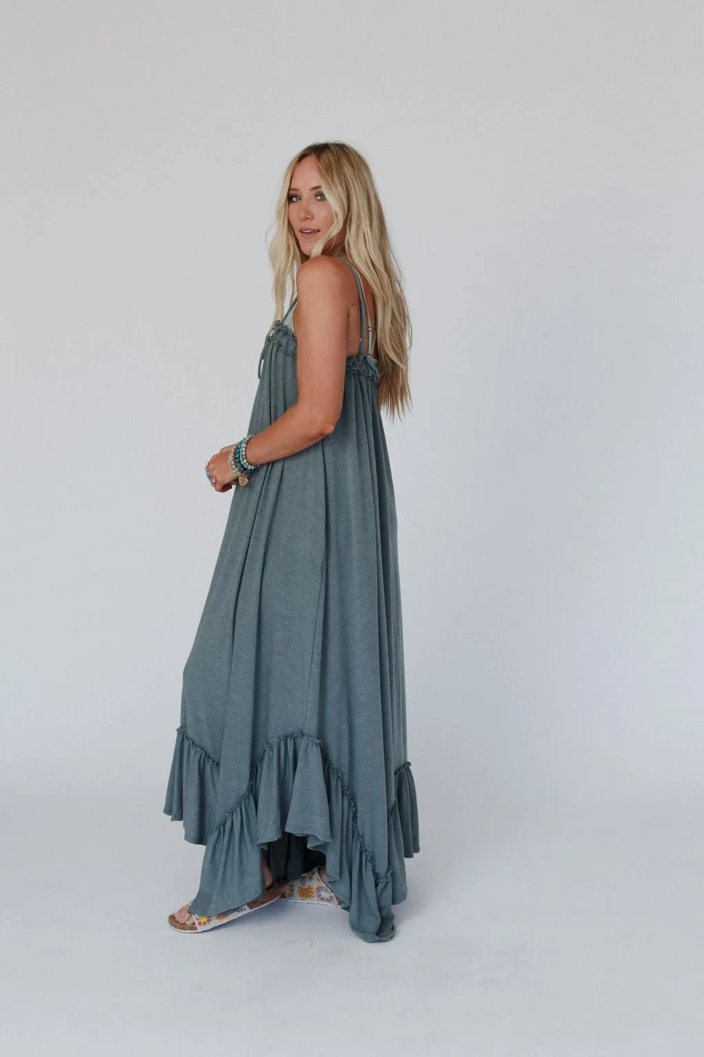 The Nest Heavenly Glow Maxi Dress - Olive