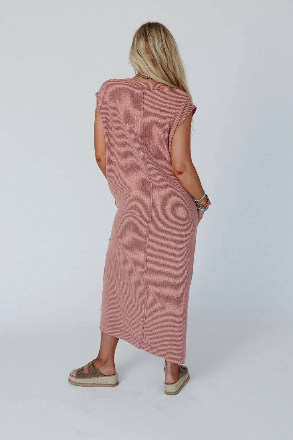 The Nest Madeline Textured Maxi Dress - Cedarwood