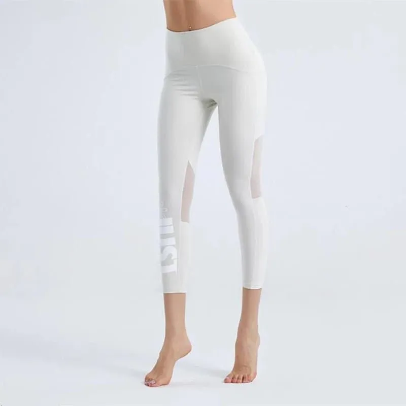 Tight Mesh Yoga Leggings - Breathable High Waist Leggings for Yoga Fitness - Quick Dry and Anti-Wrinkle - S M L Sizes